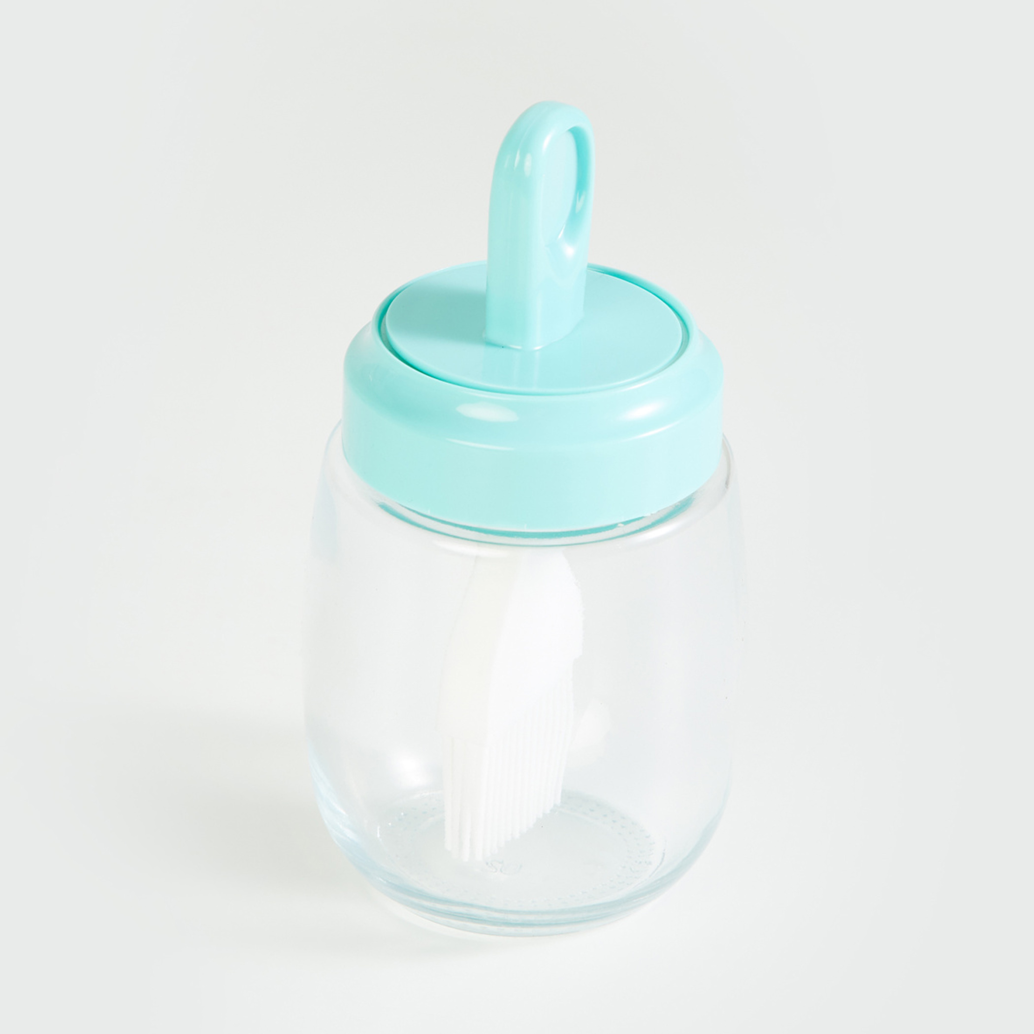 Pamolive Glass Oil Bottle with Drip Brush - 290ml in Transparent