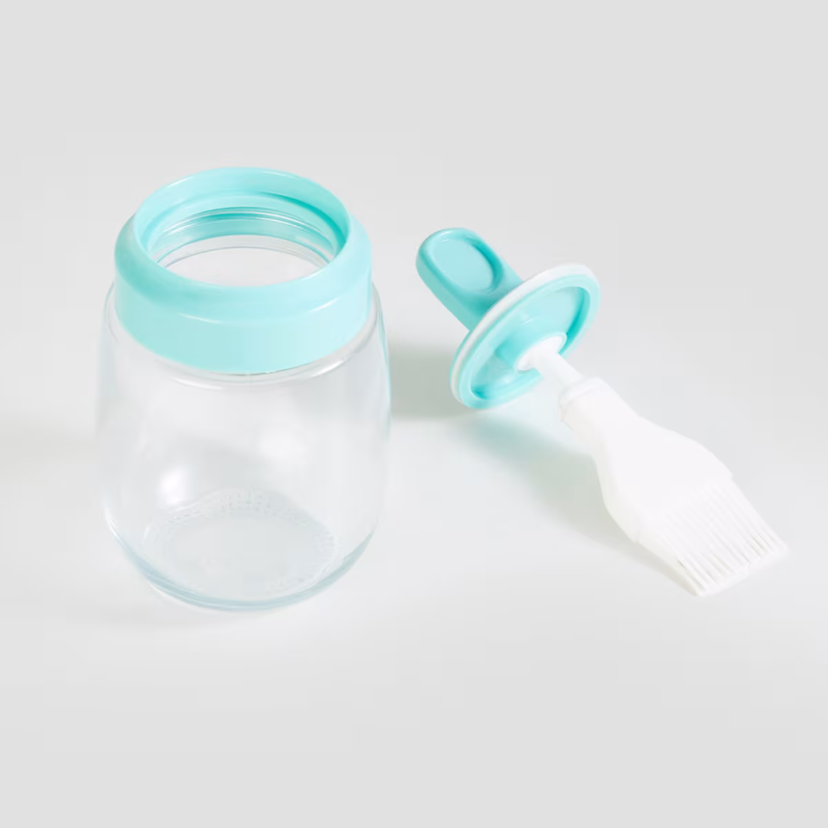 Pamolive Glass Oil Bottle with Drip Brush - 290ml in Transparent