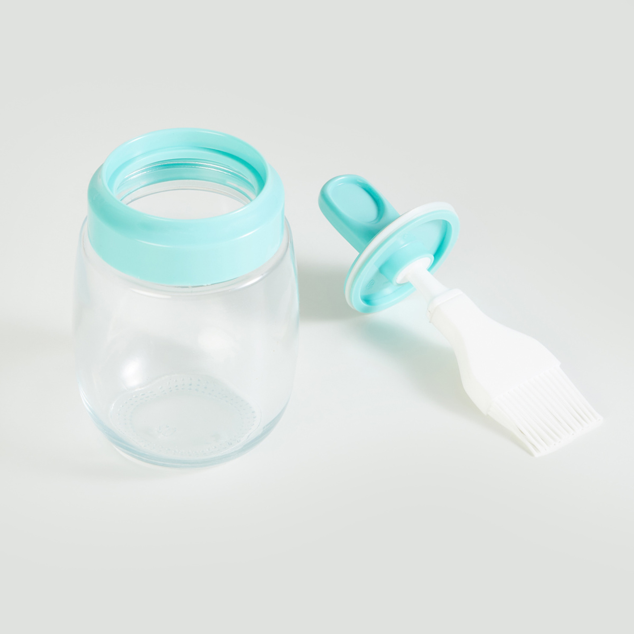 Pamolive Glass Oil Bottle with Drip Brush - 290ml in Transparent