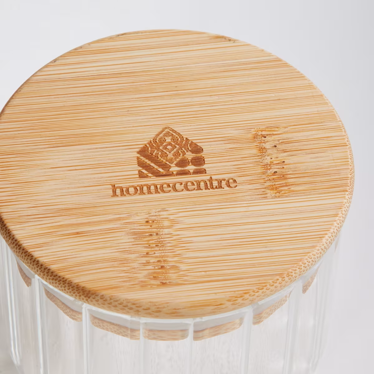 Spinel Glass Storage Canister with Bamboo Lid - 250ml in Transparent