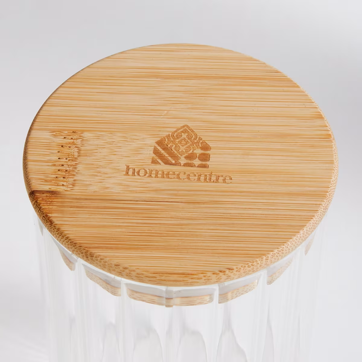Spinel Storage Glass Canister with Bamboo Lid - 700ml in Transparent