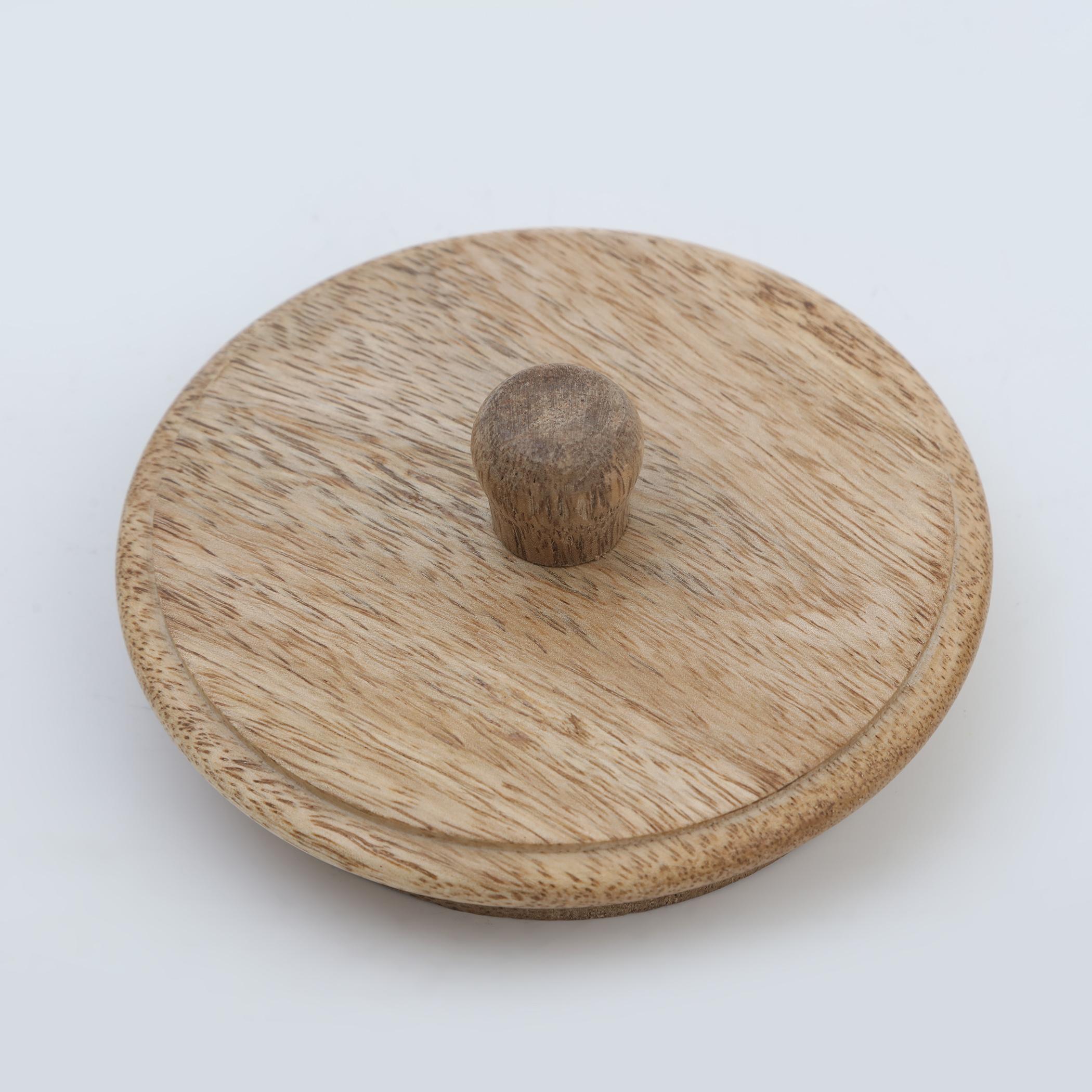 Mirage Iron Tea Canister with Mango Wood Lid in Multicolour