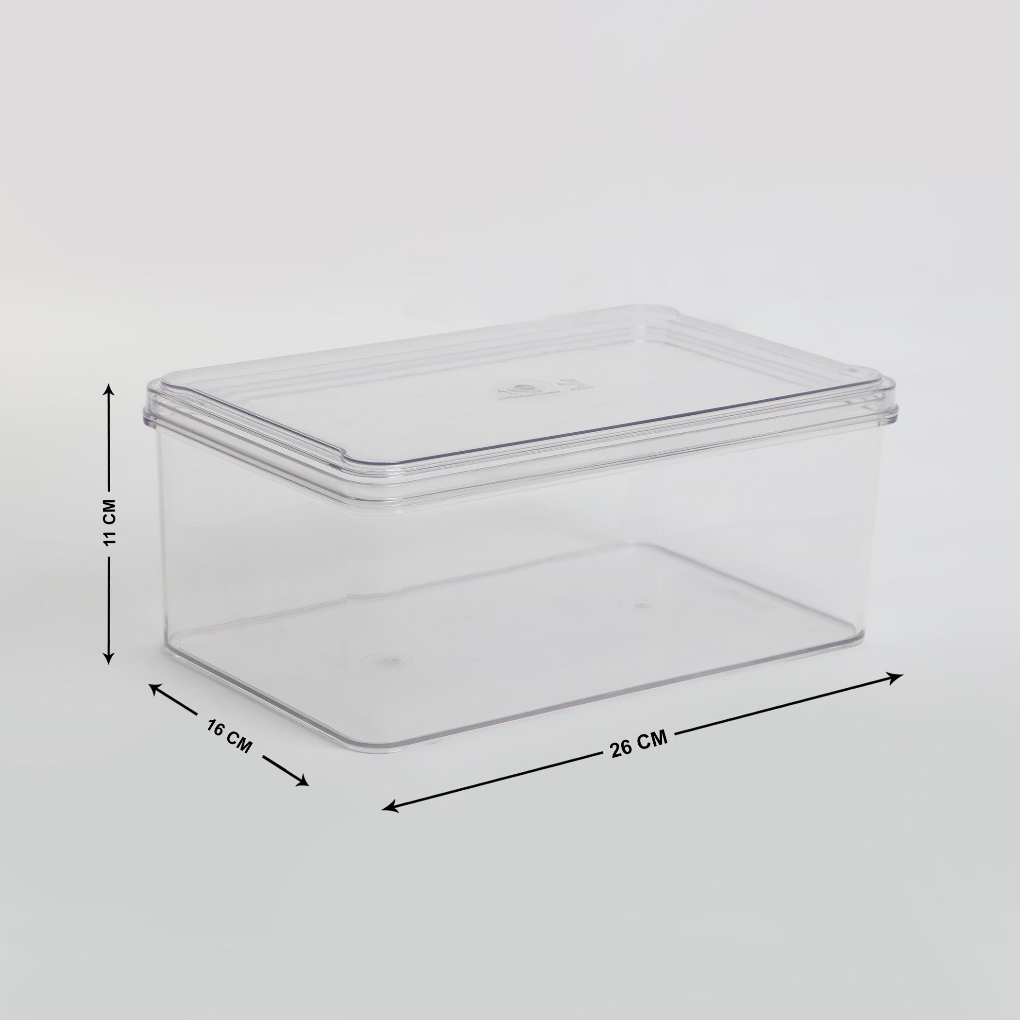 Orion Elfin Fridge Storage Box with Lid in Transparent