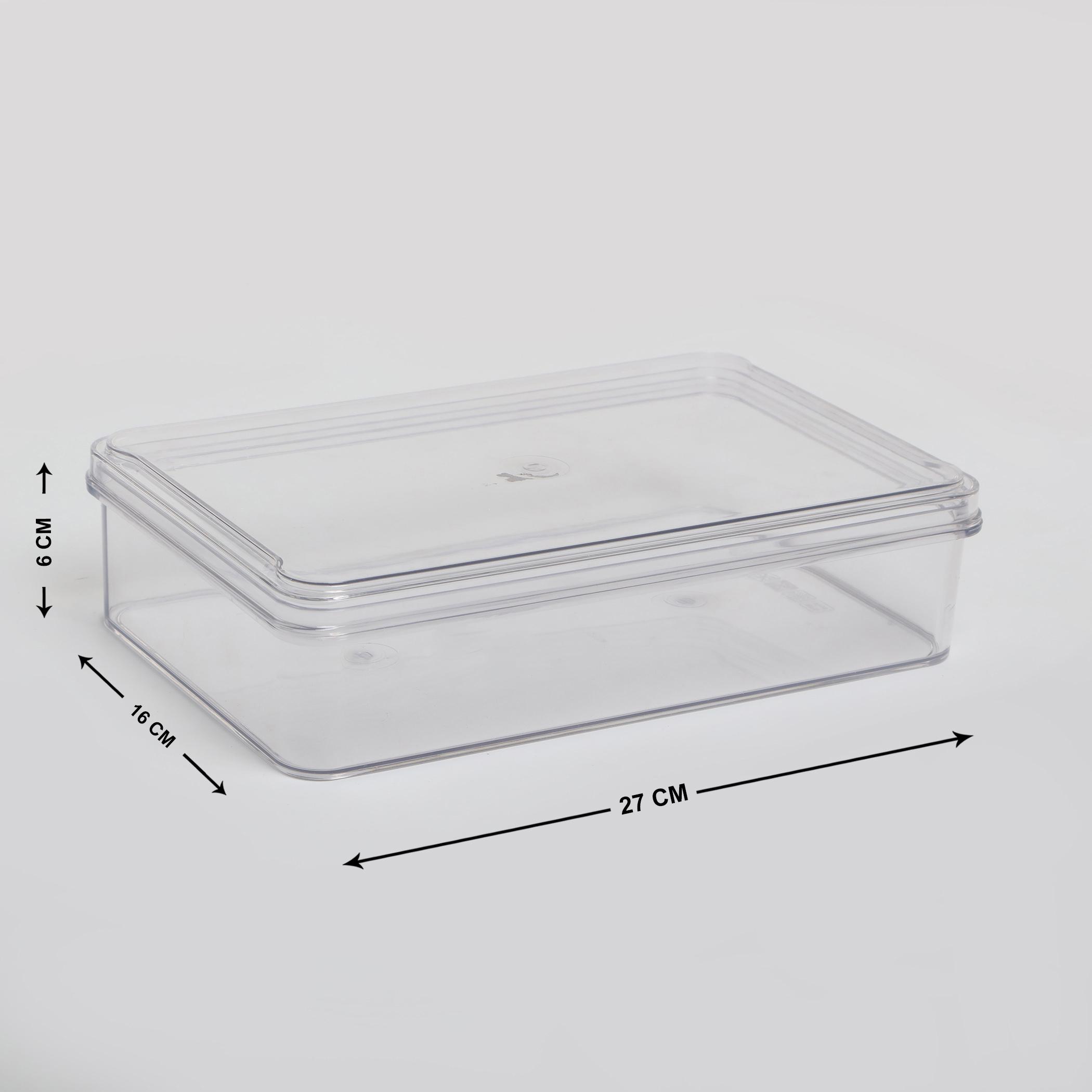 Orion Elfin Fridge Storage Box with Lid in Transparent