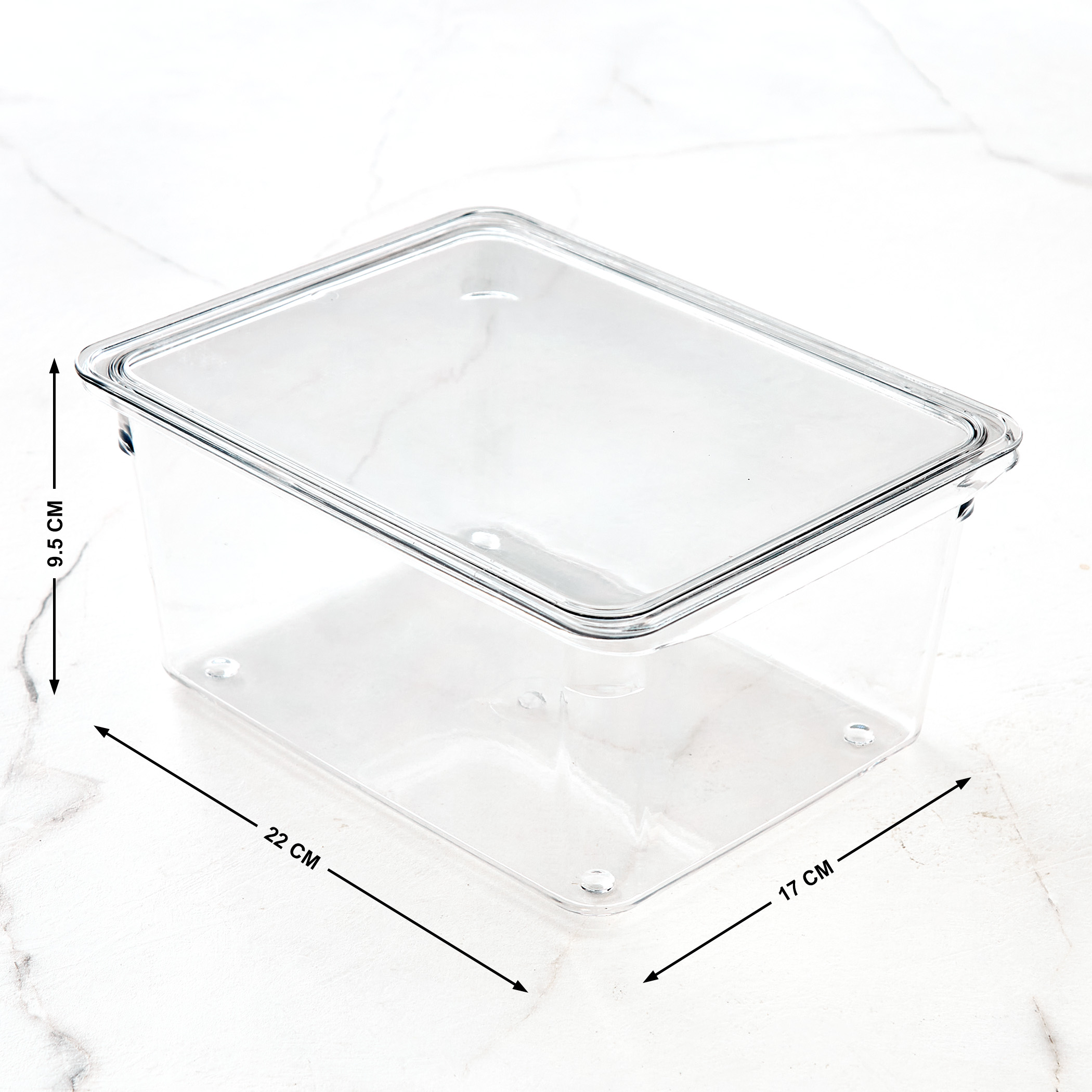 Orion Elfin PET Fridge Storage Box with Lid in Transparent
