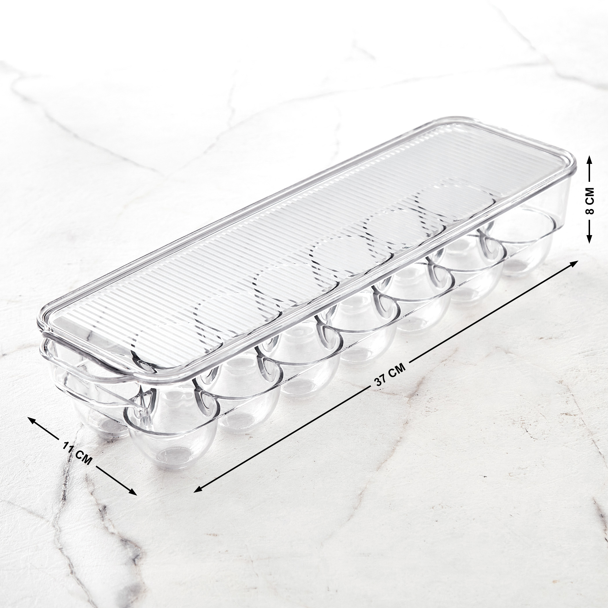 Orion Elfin PET Egg Holder with Lid in Transparent
