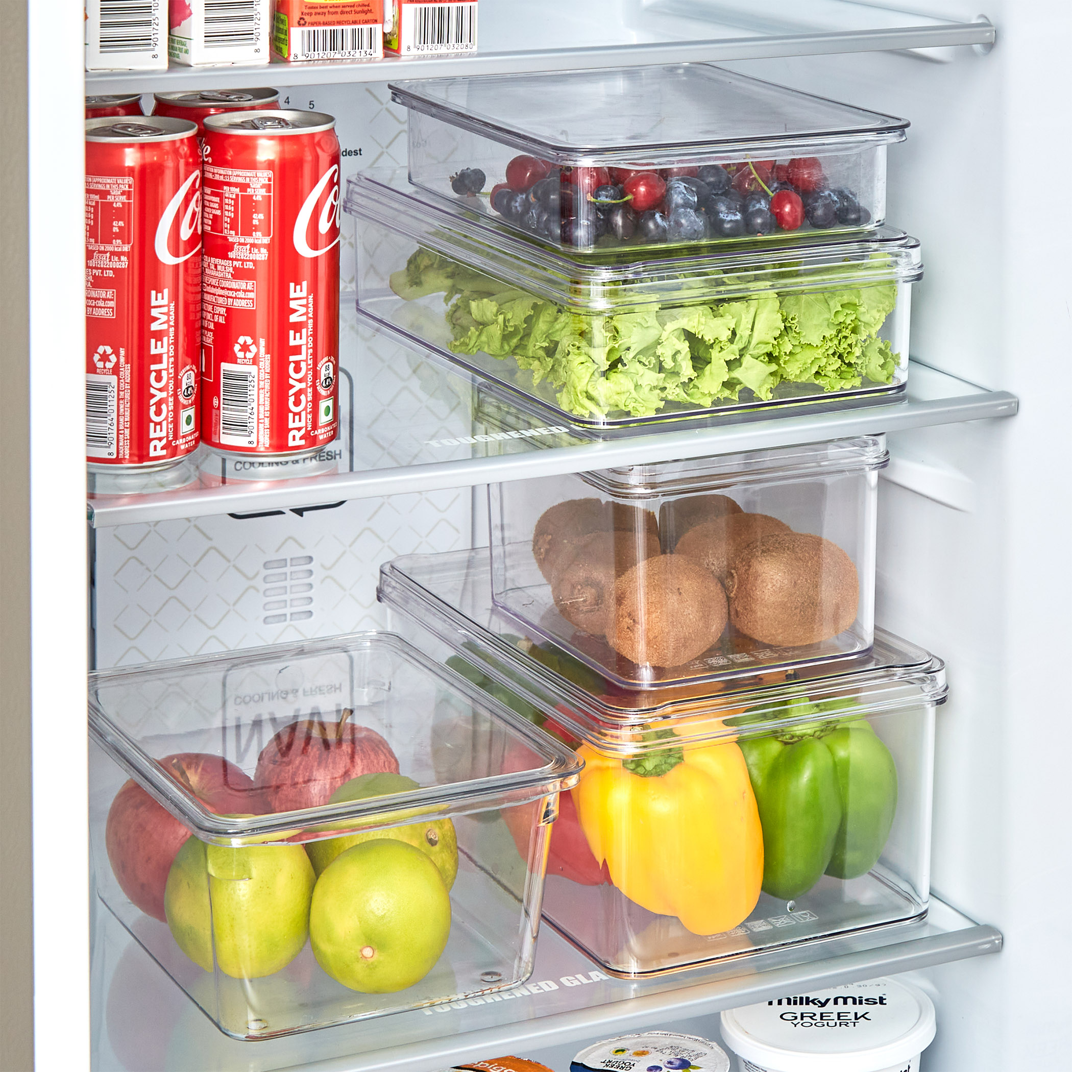 Orion Elfin PET Fridge Storage Box with Lid in Transparent