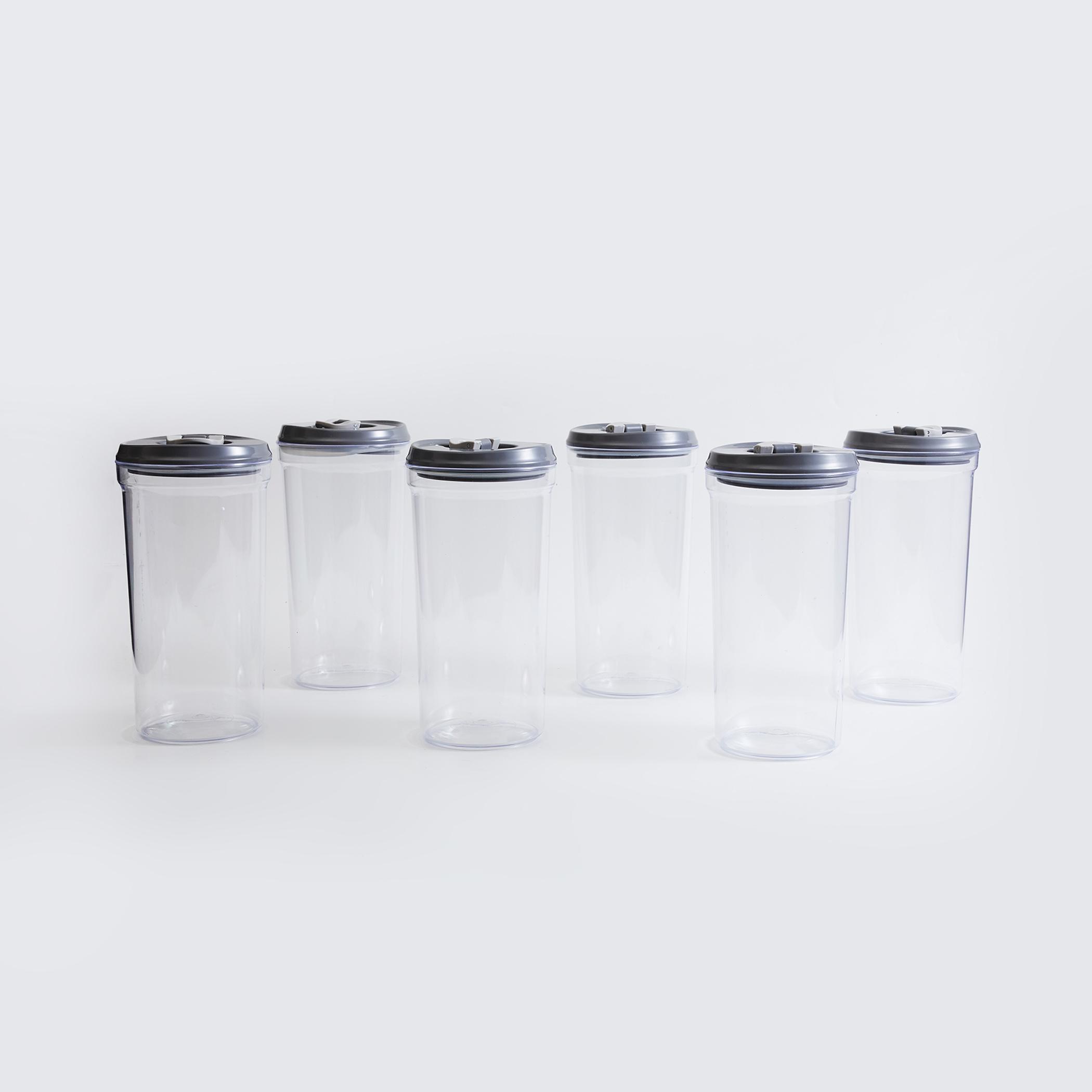 Genesis Set of 6 Storage Jars - 1.5L in Grey