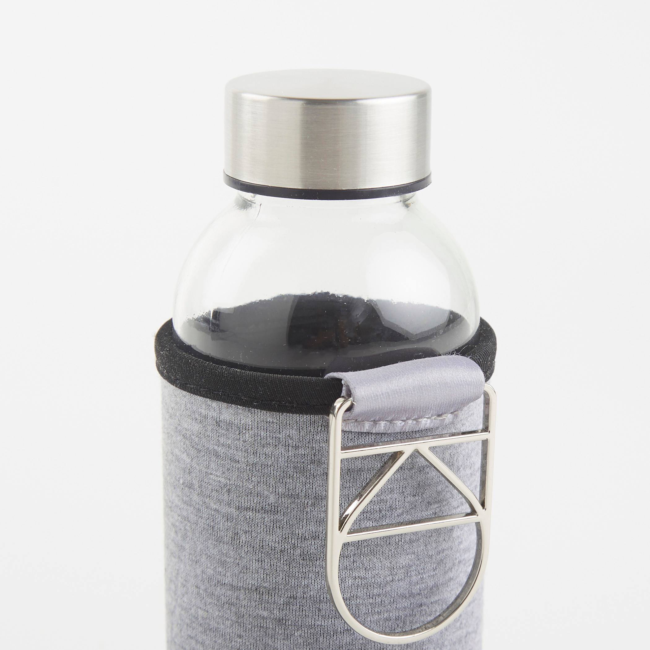 Pacific Favola Glass Water Bottle with Pouch - 400ml in Grey