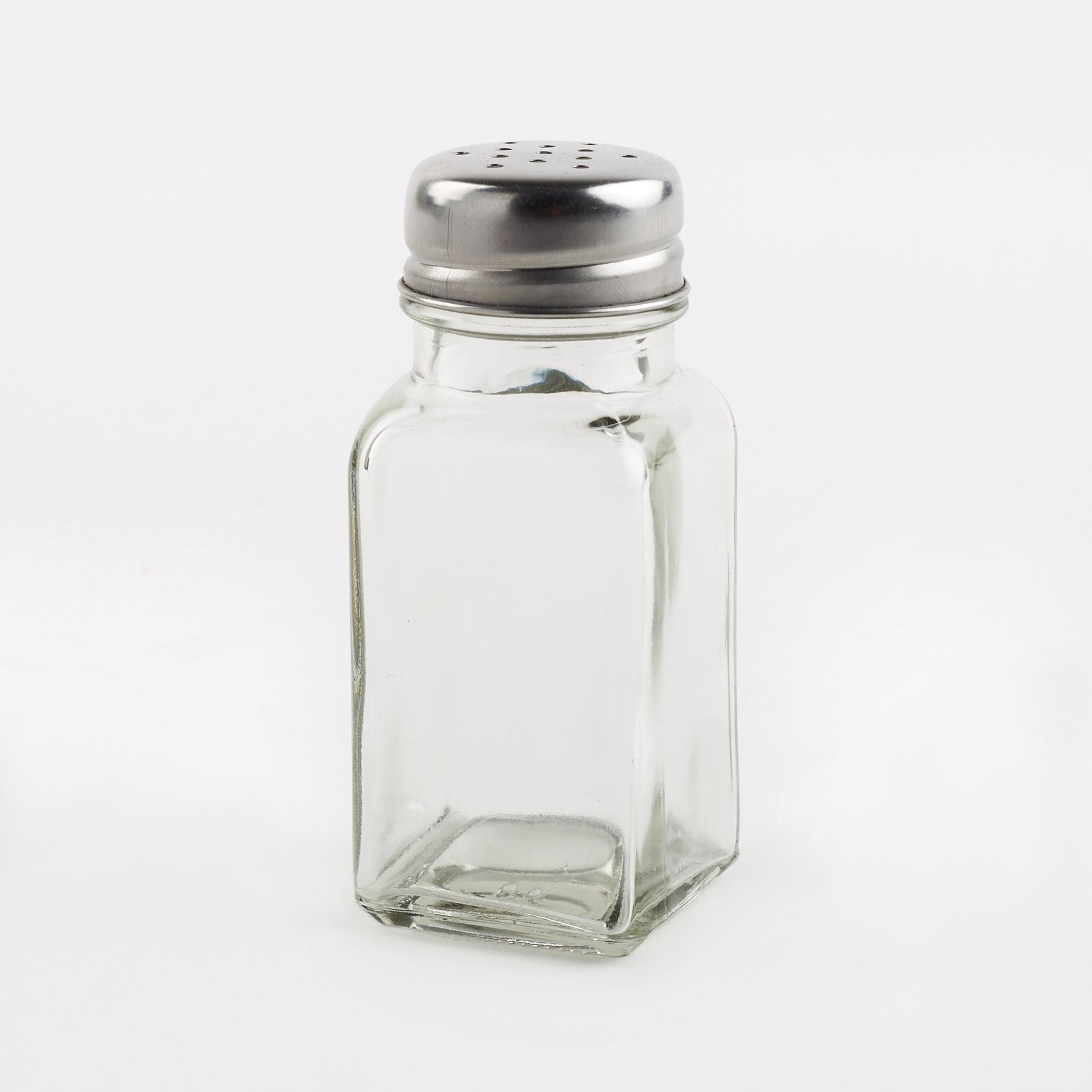 Pacific Blithe Set of 2 Glass Spice Jars with Stand - 80ml in Transparent