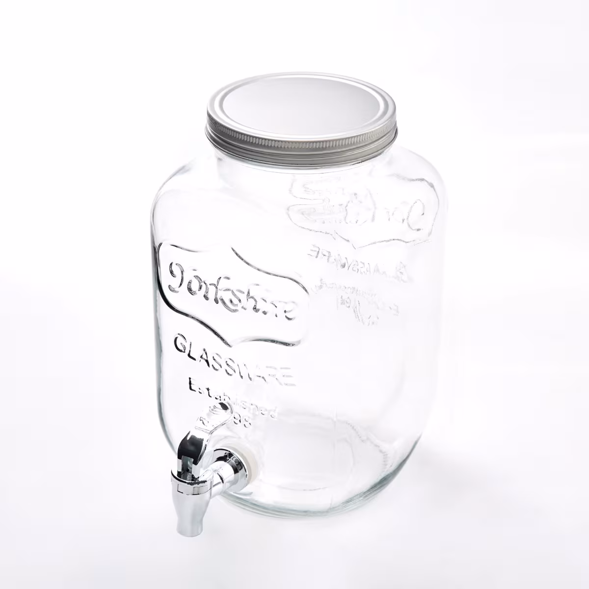 Infinity Cuba Glass Dispenser With Lid - 4L in Transparent