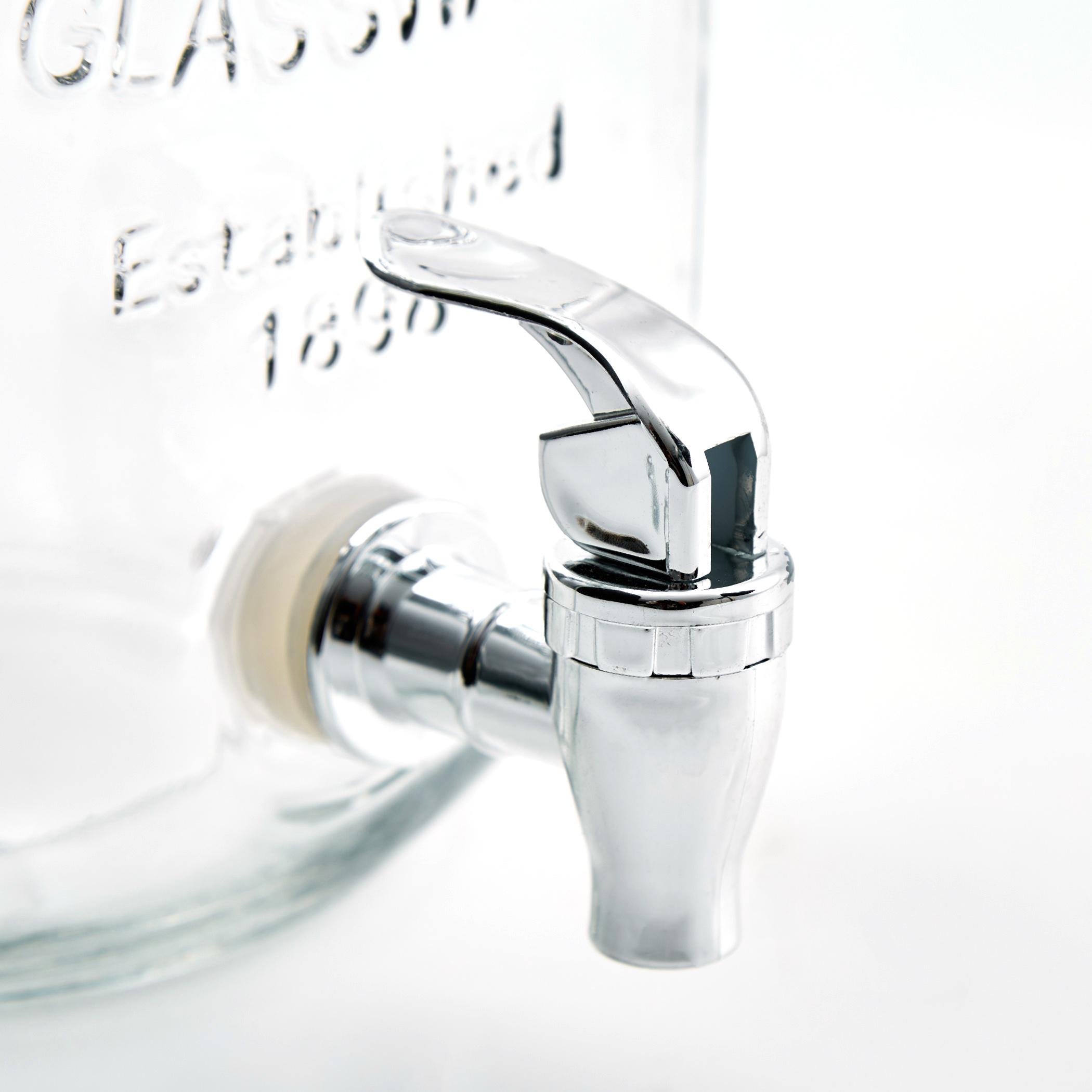 Infinity Cuba Glass Dispenser With Lid - 4L in Transparent