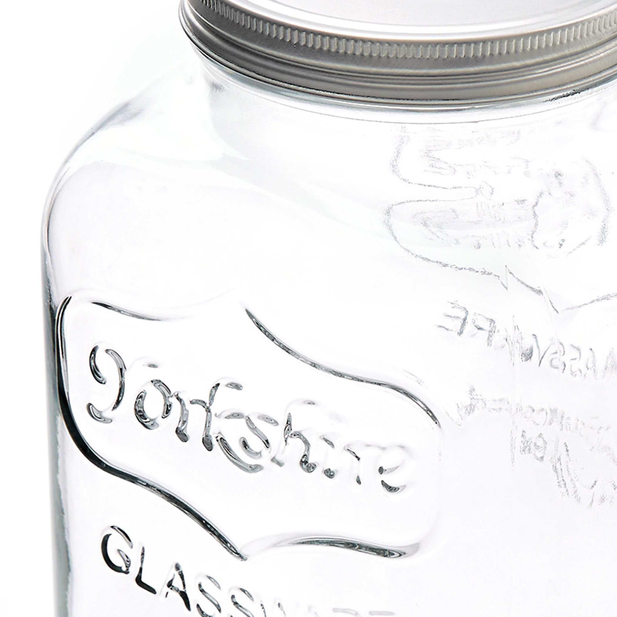 Infinity Cuba Glass Dispenser With Lid - 4L in Transparent