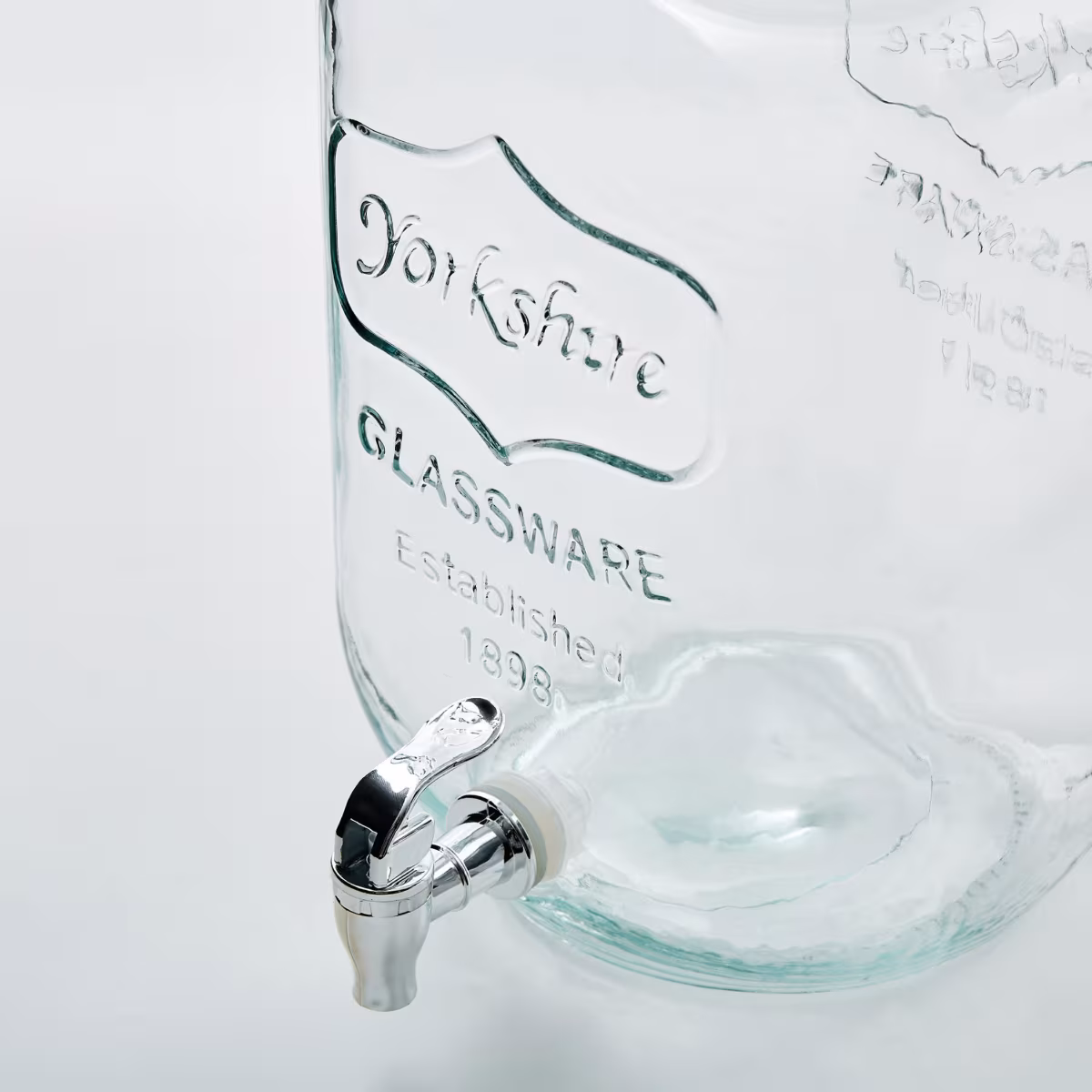 Infinity Cuba Glass Dispenser with Lid - 8L in Transparent