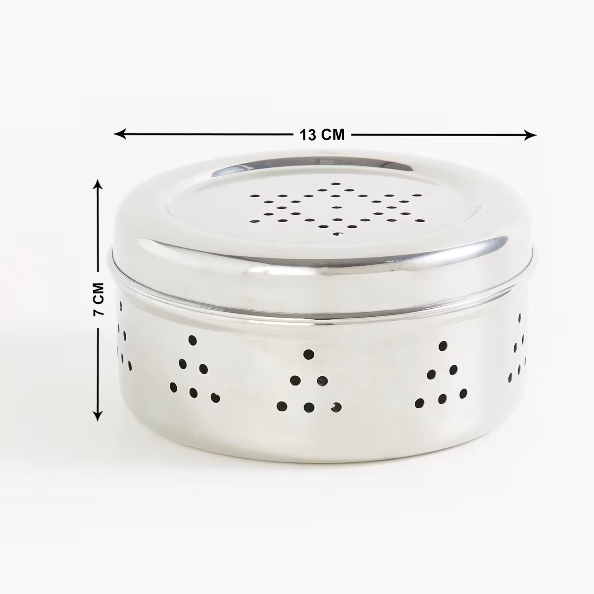 Glovia Stainless Steel Coriander Box with Grater in Silver