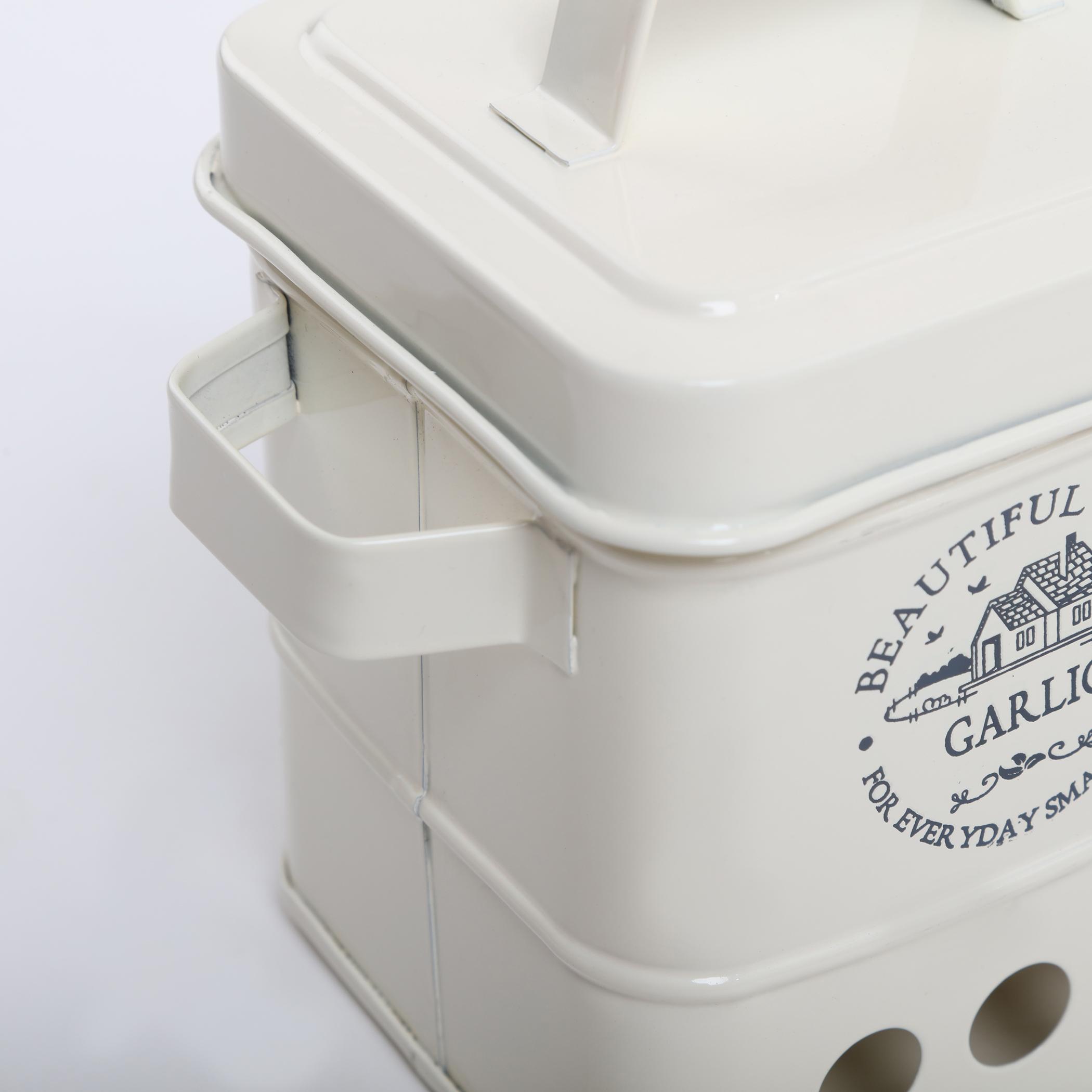Mendo Iron Garlic Canister in Beige