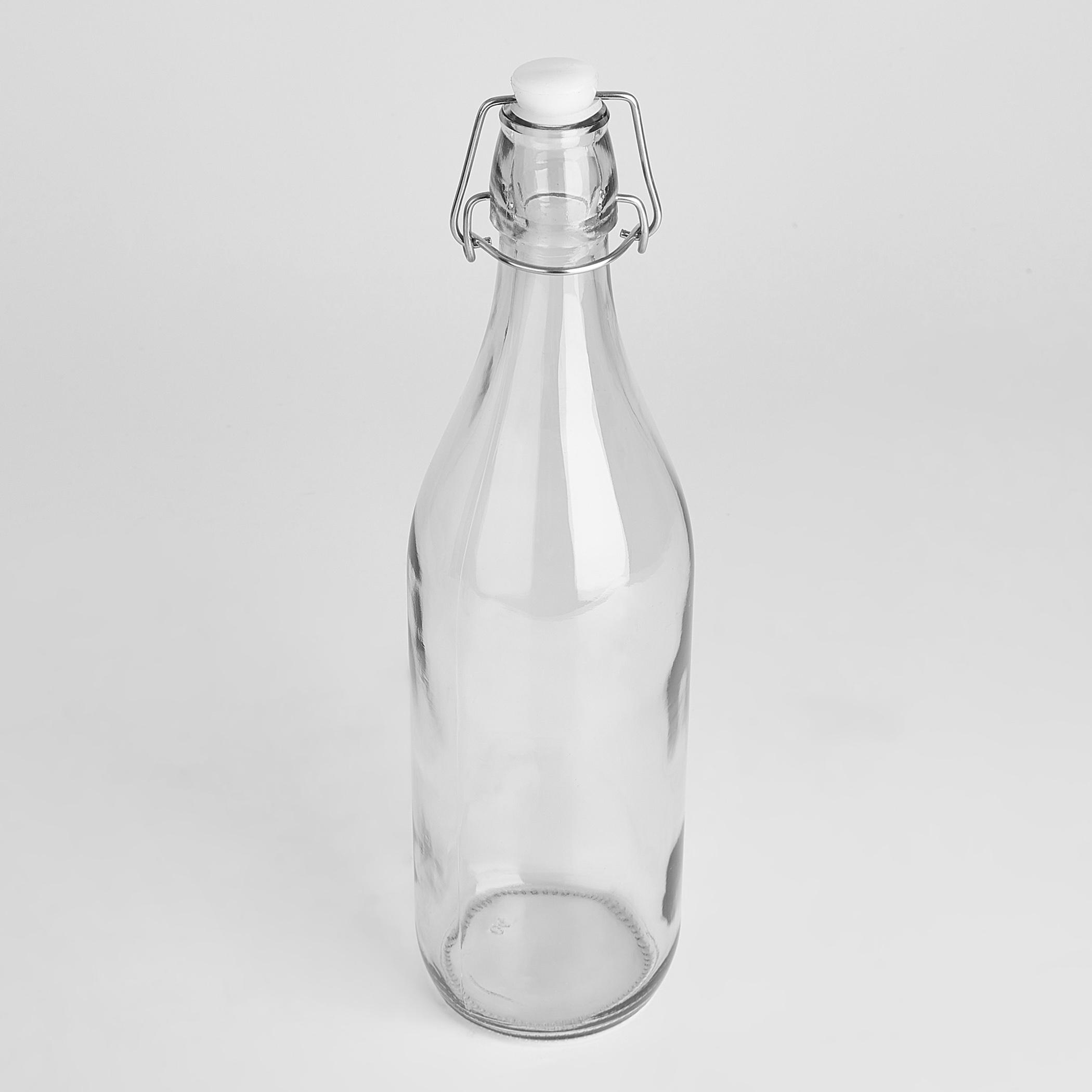 Infinity Ardour Glass Water Bottle with Stopper - 1L in Transparent