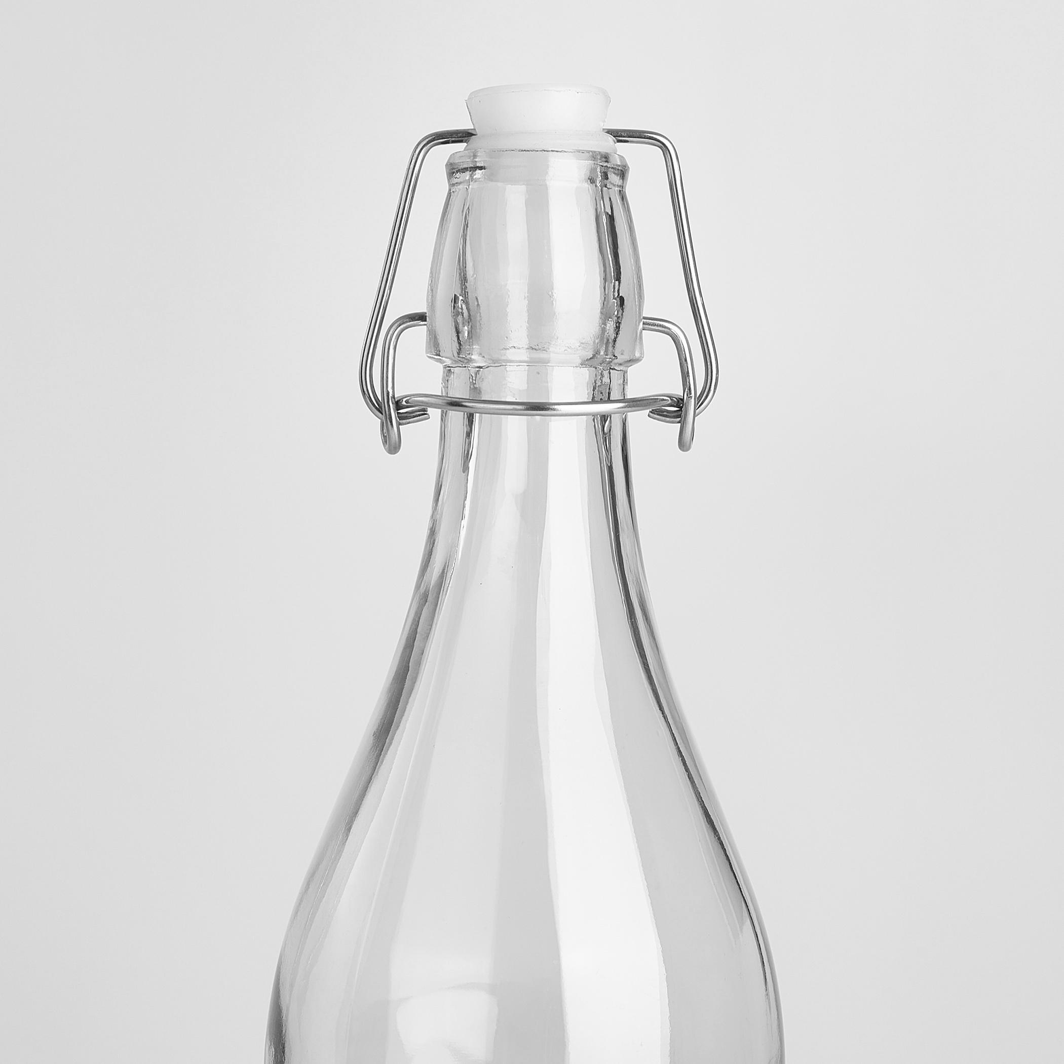 Infinity Ardour Glass Water Bottle with Stopper - 1L in Transparent